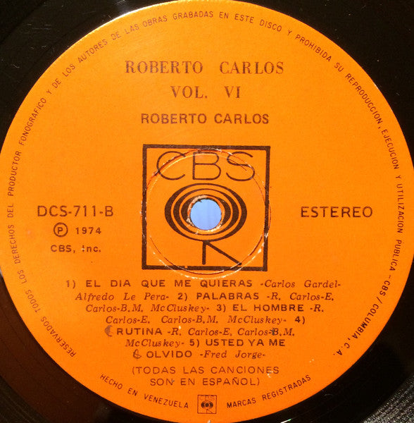 Roberto Carlos : Roberto Carlos Vol. 6 (LP, Comp)