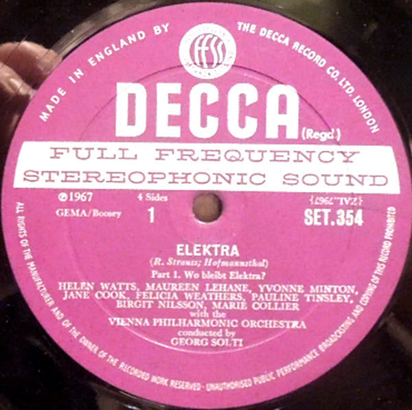 Richard Strauss - Birgit Nilsson, Regina Resnik, Marie Collier, Tom Krause, Wiener Philharmoniker - Georg Solti : Elektra (2xLP + Box)