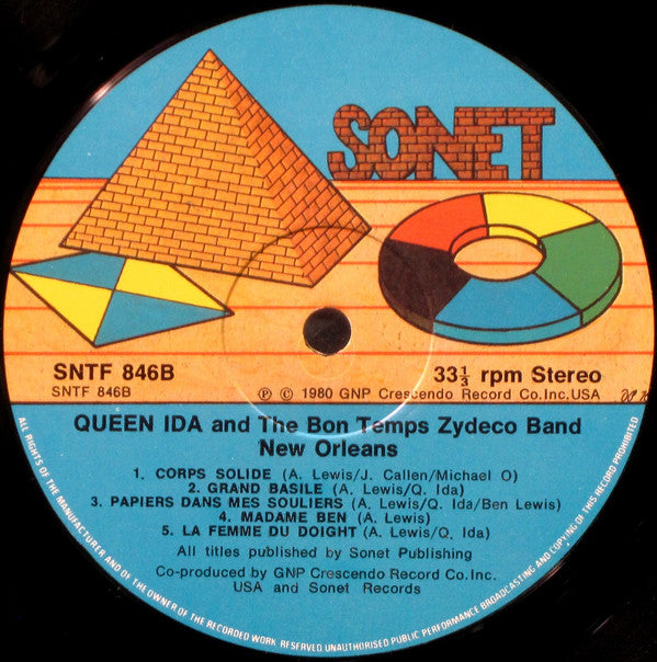 Queen Ida And The Bon Temps Zydeco Band : In New Orleans (LP, Album)