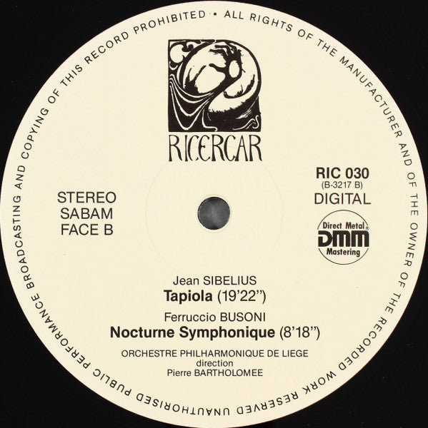 Albéric Magnard / Sylvain Dupuis (2) / Jean Sibelius / Ferruccio Busoni - Orchestre Philharmonique De Liège, Pierre Bartholomée : Du Crepuscule À L'aurore (LP)