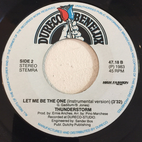 Thunderstorm : Let Me Be The One (7", Single)