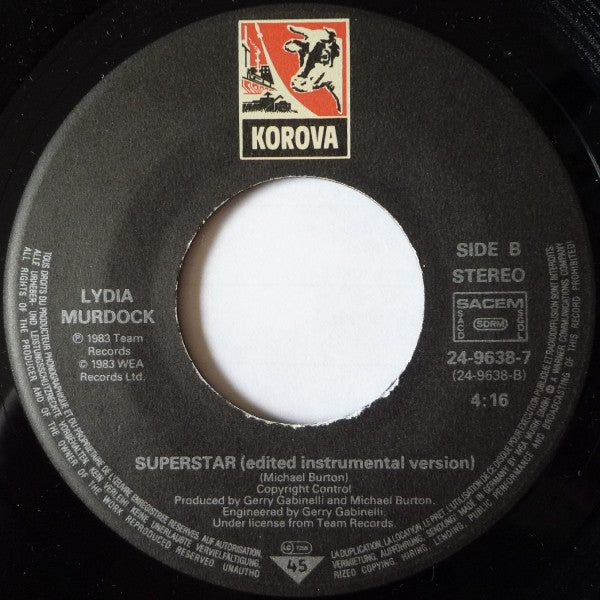 Lydia Murdock : Superstar (7", Single)