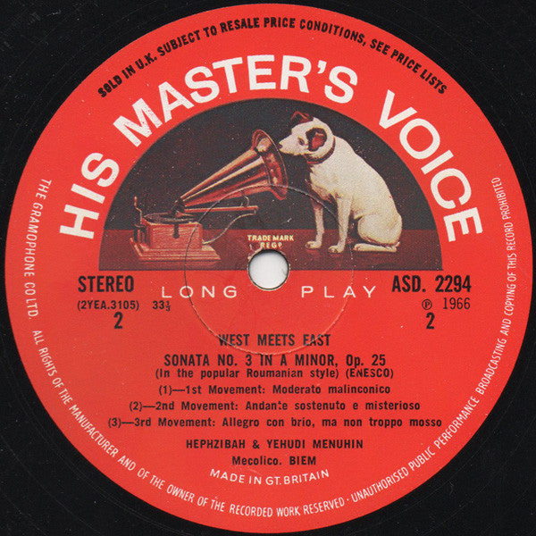 Yehudi Menuhin & Ravi Shankar : West Meets East (LP, Album)