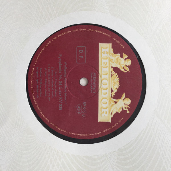 Wolfgang Amadeus Mozart, Igor Markevitch, Berliner Philharmoniker : Symphonie Nr. 38 D-Dur KV 504 - Symphonie Nr. 34 C-Dur KV 338 (LP, Album)