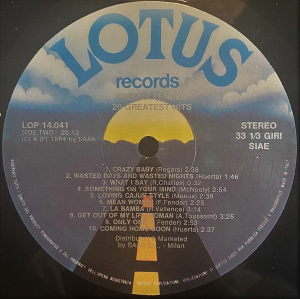 Freddy Fender (2) : 20 Greatest Hits (LP, Comp)