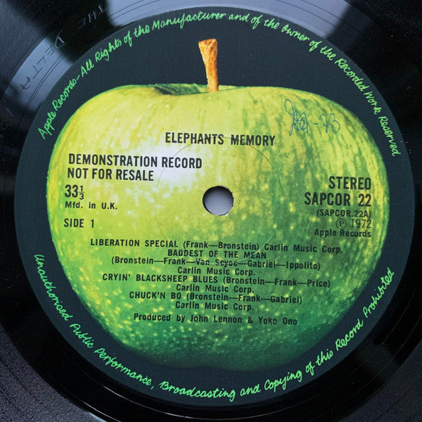 Elephants Memory : Elephant's Memory (LP, Promo)
