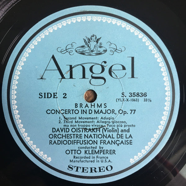 Johannes Brahms - Orchestre National De France, David Oistrach, Otto Klemperer : Brahms Violin Concerto (LP, Album)