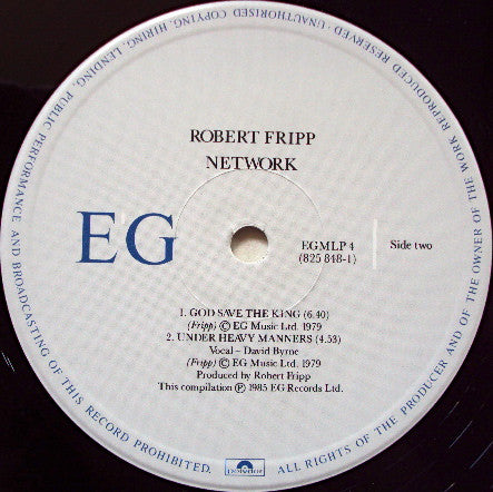 Robert Fripp : Network (12", MiniAlbum, Comp)