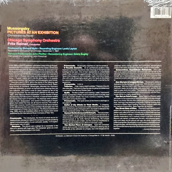 Modest Mussorgsky / Maurice Ravel, Fritz Reiner, Chicago Symphony Orchestra : Pictures At An Exhibition (LP, RE)