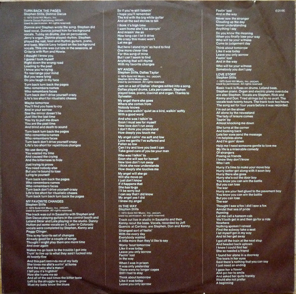 Stephen Stills : Stills (LP, Album)