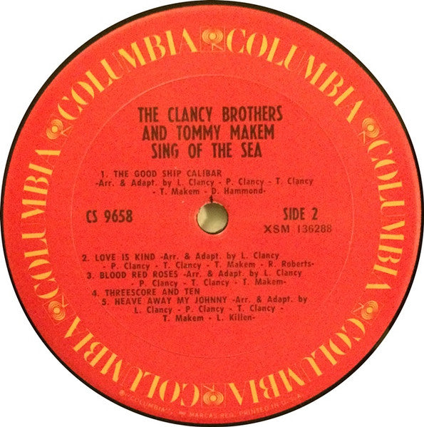 The Clancy Brothers & Tommy Makem : Sing Of The Sea (LP, Album, RE)