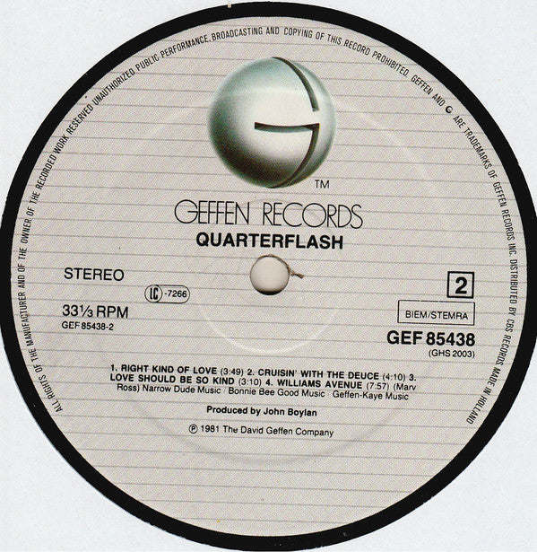 Quarterflash : Quarterflash (LP, Album)