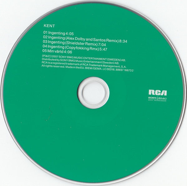 Kent (2) : Ingenting (CD, Single)