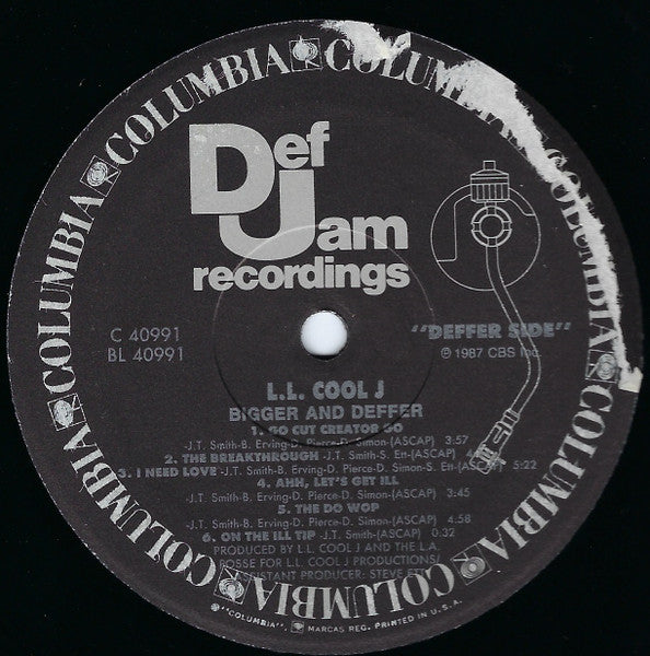LL Cool J : Bigger And Deffer (Bad) (LP, Album, Cle)