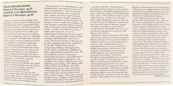 Felix Mendelssohn-Bartholdy / Ludwig van Beethoven - Wiener Oktett : Octet / Septet (CD, Comp, RM)