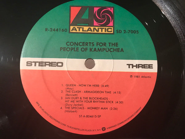 Various : Concerts For The People Of Kampuchea (2xLP, Album, Club, R24)