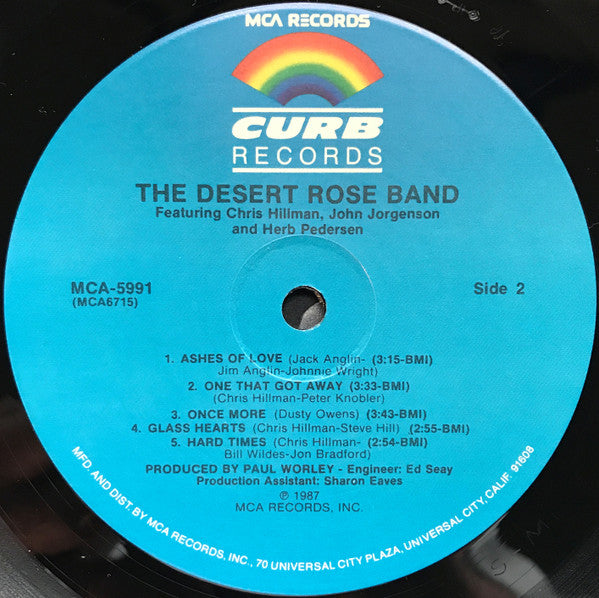 Desert Rose Band Featuring Chris Hillman, John Jorgenson And Herb Pedersen : The Desert Rose Band (LP, Album, Pic)