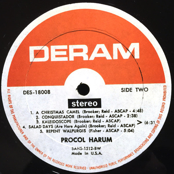 Procol Harum : Procol Harum (LP, Album, RE, BW )