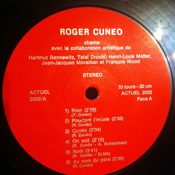 Roger Cunéo : Roger Cunéo Chante (LP)