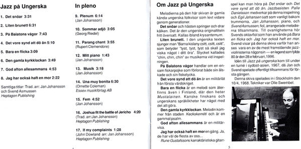 Jan Johansson, Svend Asmussen : Jazz På Ungerska / In Pleno (CD, Comp)
