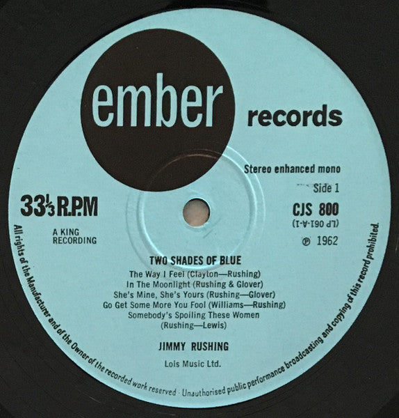 Jimmy Rushing / Champion Jack Dupree : Two Shades Of Blues (LP, Comp, Lig)