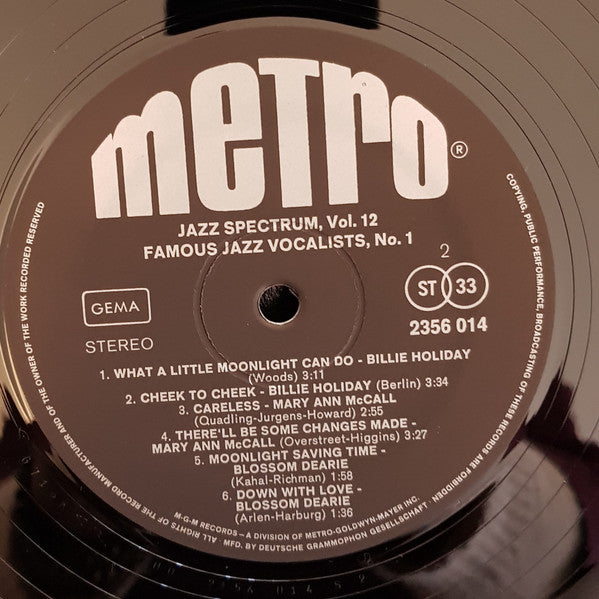 Various : Famous Jazz Vocalists, No. 1 (LP, Comp)