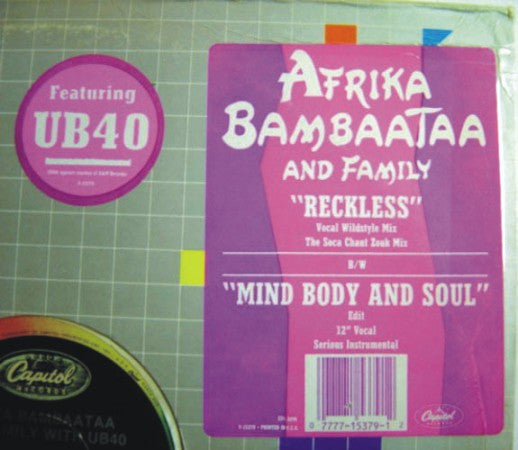 Afrika Bambaataa & Family : Reckless (12", Maxi)
