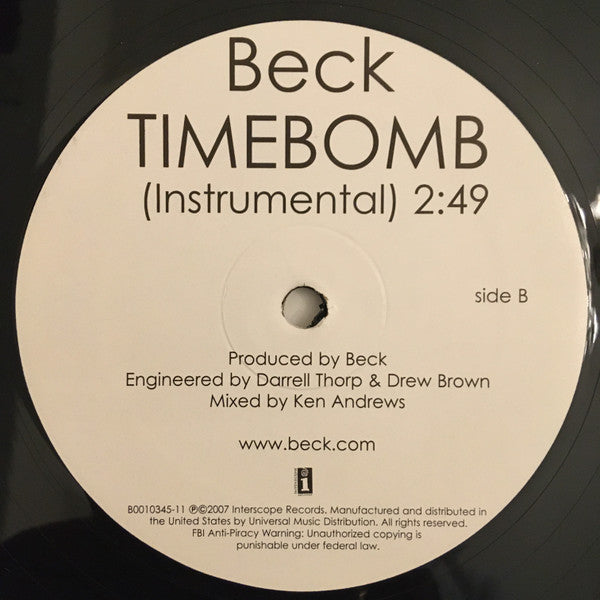 Beck : Timebomb (12", Single)