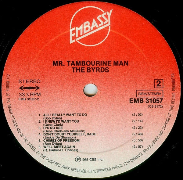 The Byrds : Mr. Tambourine Man (LP, Album, RE)