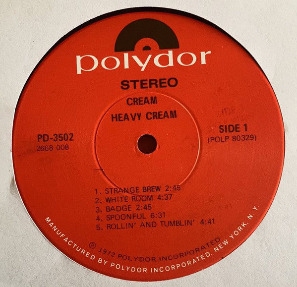 Cream (2) : Heavy Cream (2xLP, Comp, Env)