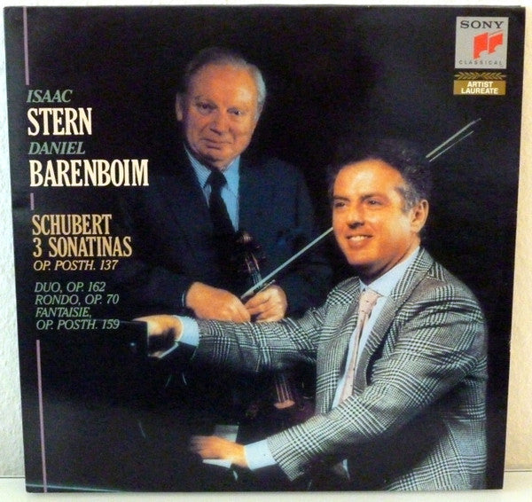 Franz Schubert, Isaac Stern, Daniel Barenboim : Schubert - 3 Sonatinas Op. Posth. 137 - Duo, Op. 162 - Rondo, Op. 70 - Fantasie - Op. Posth. 159 (2xLP)