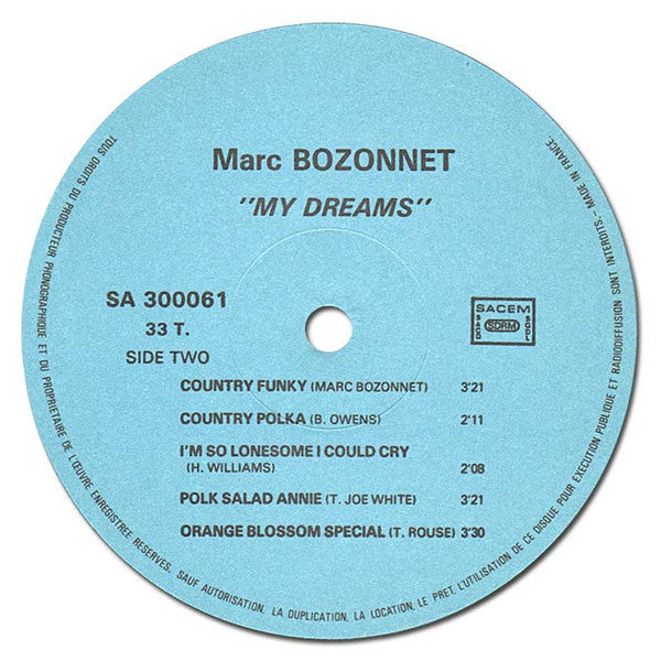 Marc Bozonnet : My Dreams (LP, Album)