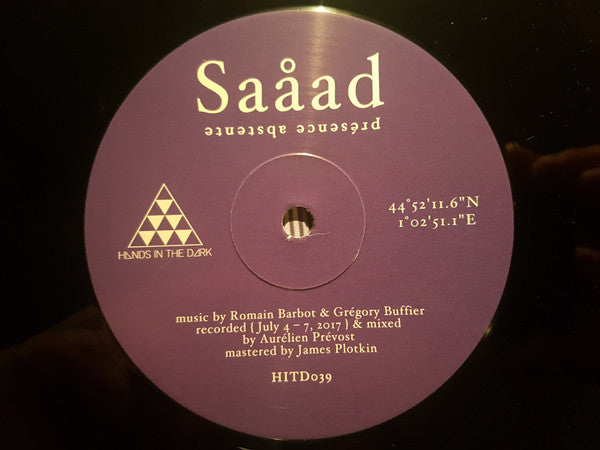 Saåad : Présence Absente (LP, Album, Ltd)