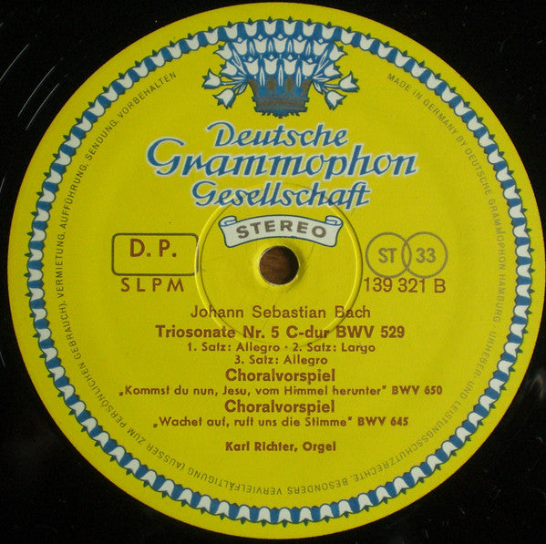 Johann Sebastian Bach · Karl Richter : Orgelwerke = Organ Works = Œuvres Pour Orgue (LP, Album)