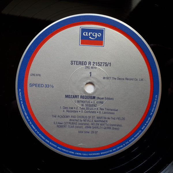 Wolfgang Amadeus Mozart : Marriner Conducts Mozart (4xLP, Box)