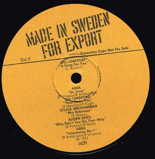 Various : Made in Sweden for export (LP)