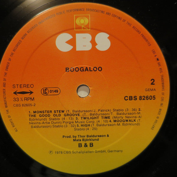 B & B (7) : Boogaloo (LP, Album)