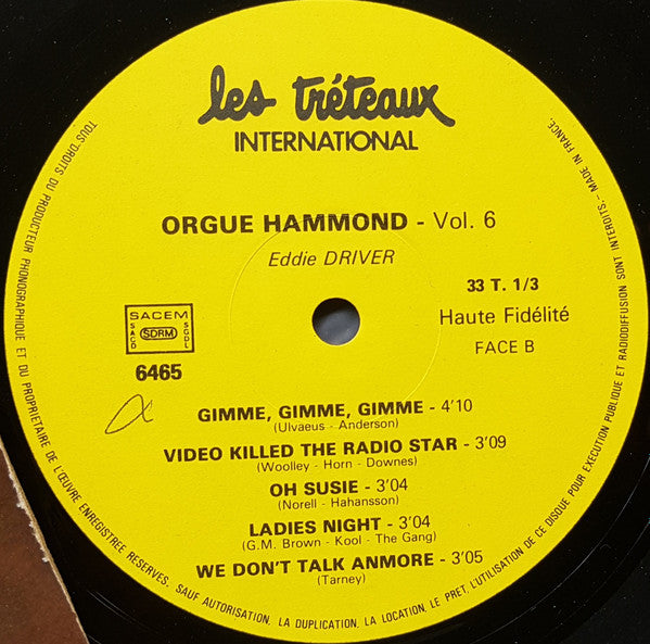 Eddy Driver : Orgue Hammond Vol. 6 (LP, Album)
