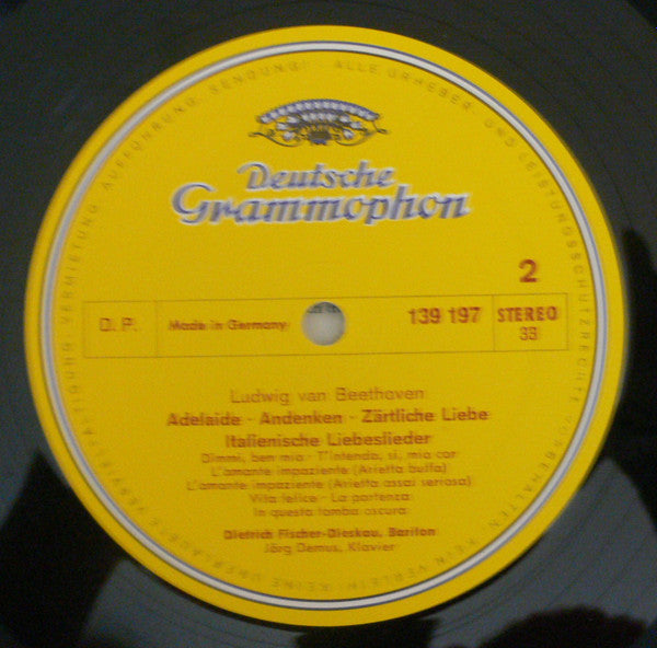 Ludwig Van Beethoven, Dietrich Fischer-Dieskau, Jörg Demus : An Die Ferne Geliebte - Lieder (LP, RE, Ber)