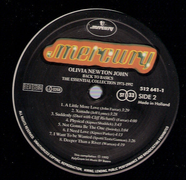 Olivia Newton-John : Back To Basics: The Essential Collection 1971 - 1992 (LP, Comp)