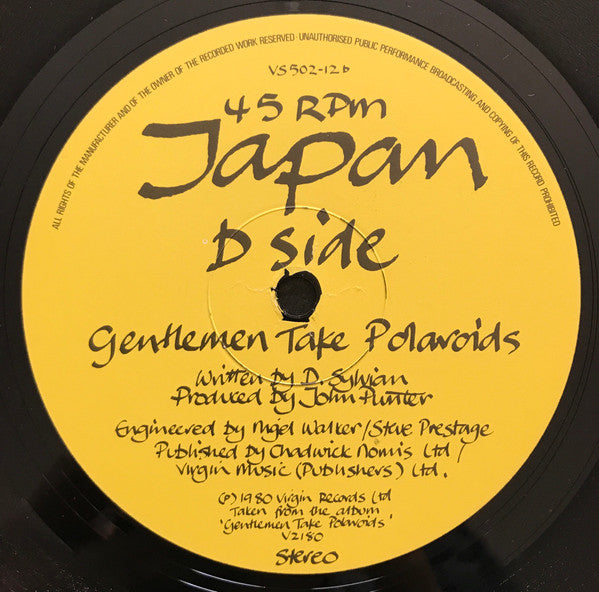Japan : Cantonese Boy (12", Single, EMI)