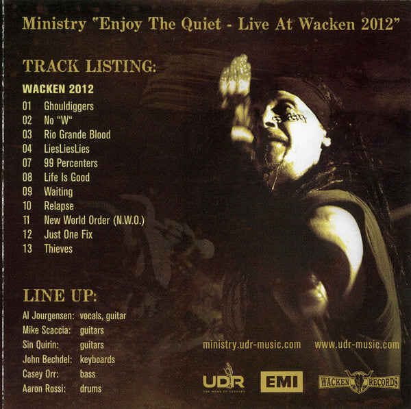 Ministry : Enjoy The Quiet - Live At Wacken 2012 (CD, Album, Promo)