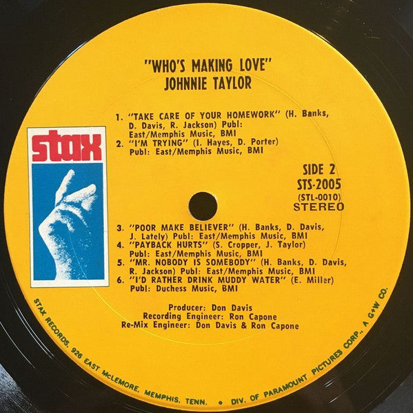 Johnnie Taylor : Who's Making Love (LP, Album, Pit)