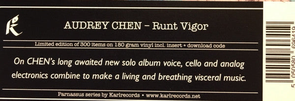 Audrey Chen : Runt Vigor (LP, Album, Ltd, 180)