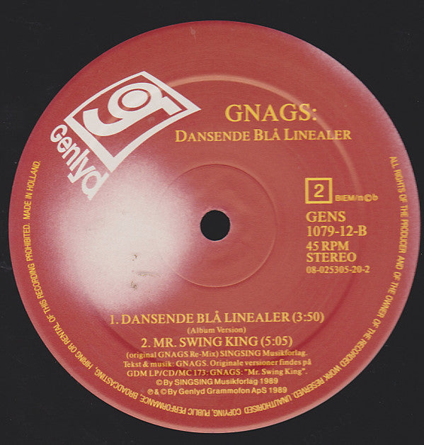 Gnags : Dansende Blå Linealer (12")