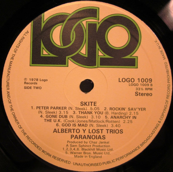 Alberto Y Lost Trios Paranoias : Skite (LP, Album)