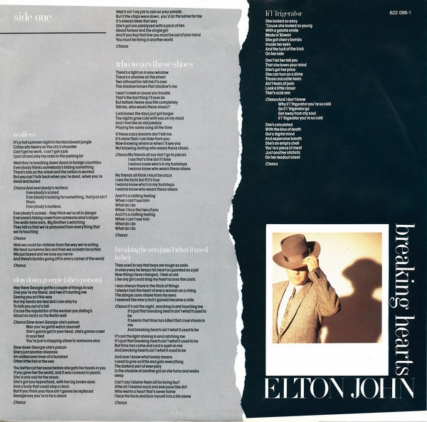 Elton John : Breaking Hearts (LP, Album)