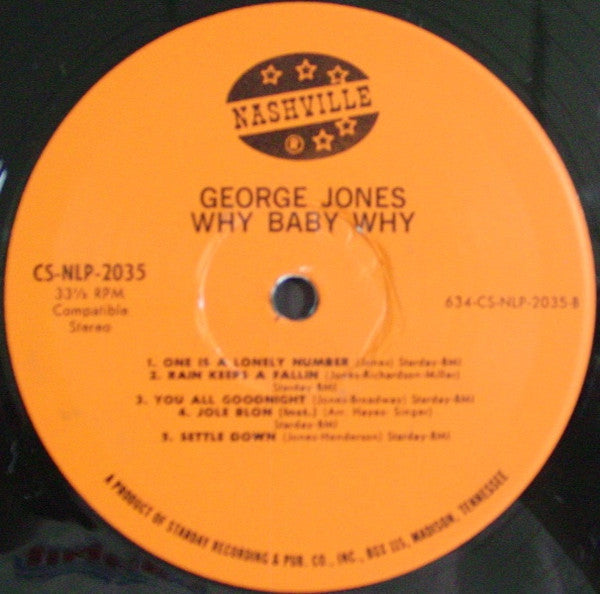 George Jones (2) : Why Baby Why (LP, Comp, Com)