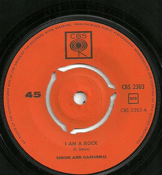 Simon & Garfunkel : I Am A Rock (7", Single)