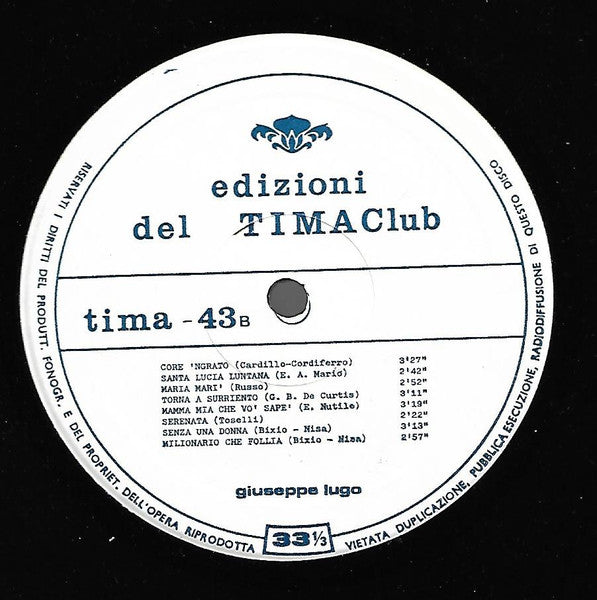 Giuseppe Lugo : Tenore Giuseppe Lugo (LP, Comp)